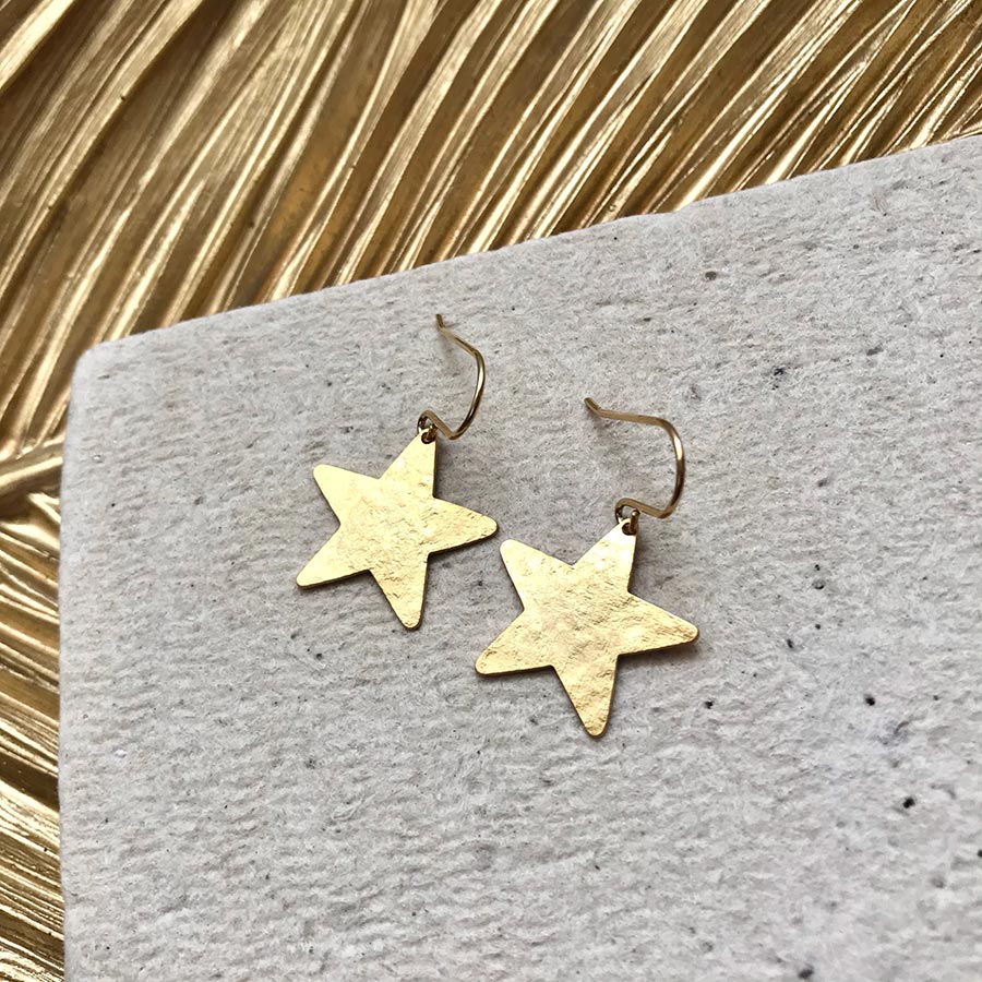 Gold Polaris earrings
