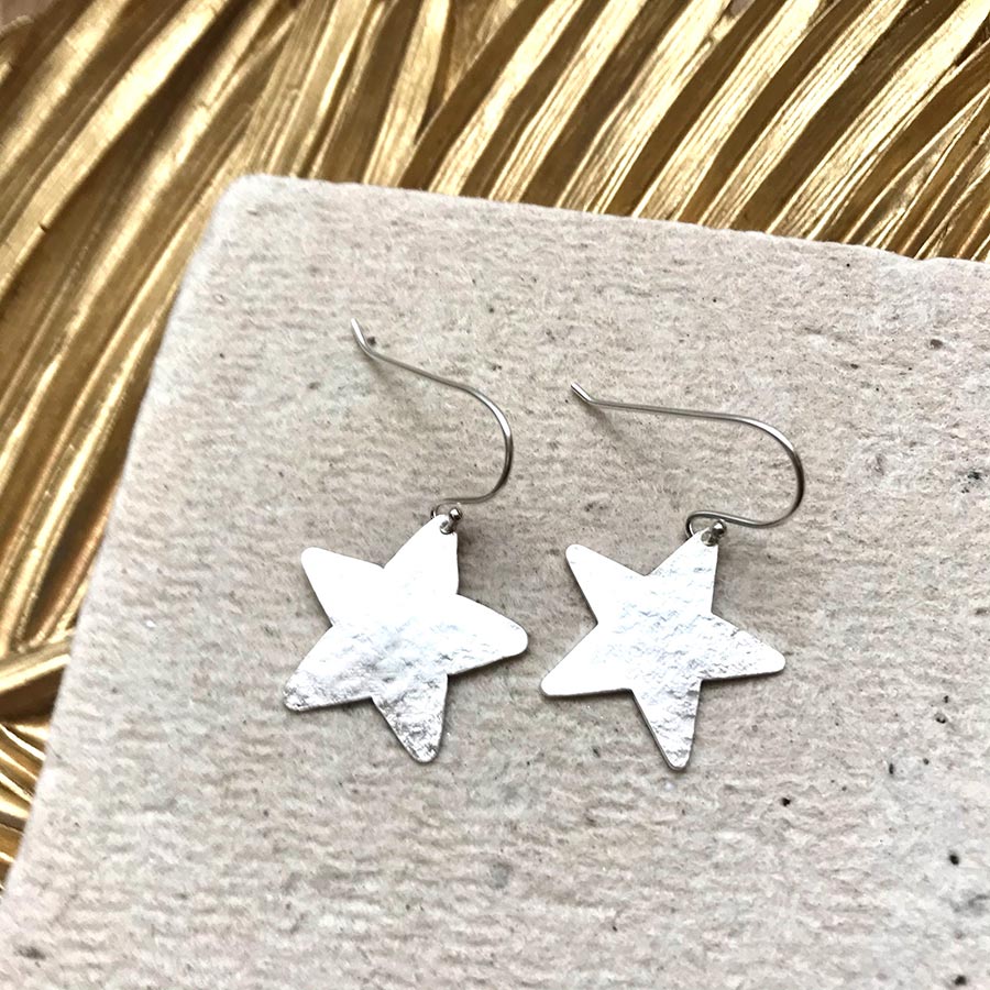 Silver Polaris earrings